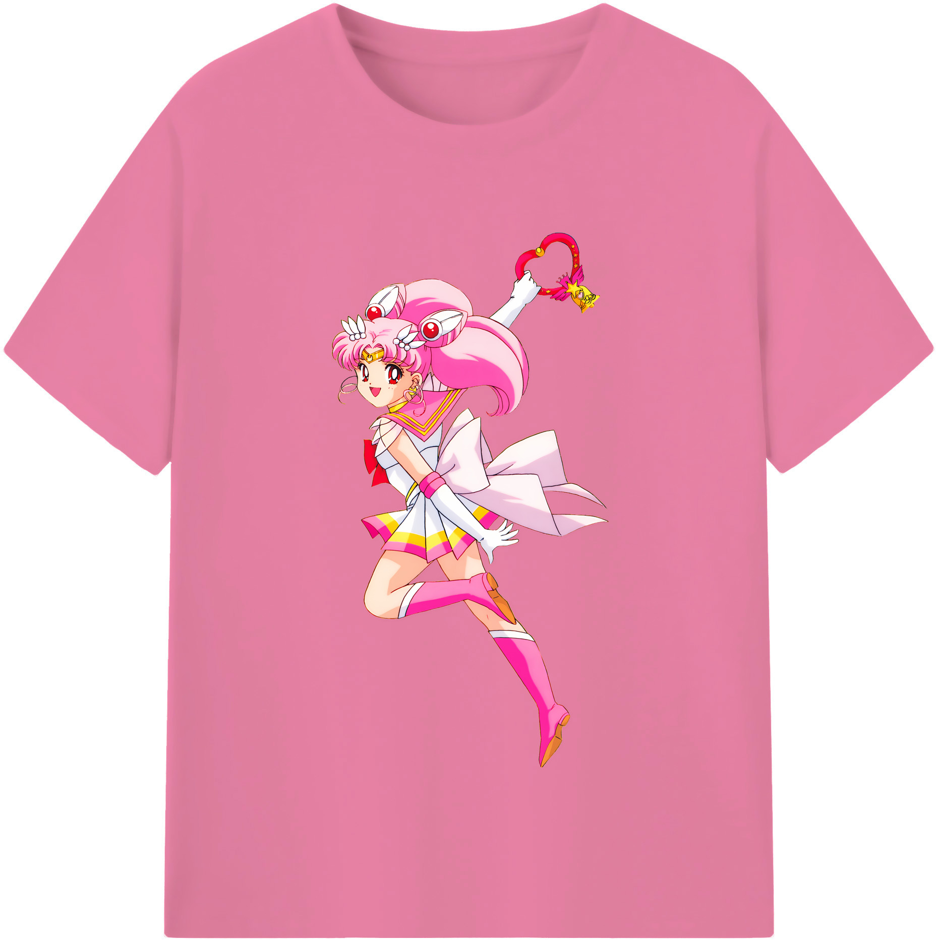 （画像用） 美少女戦士セーラームーン ちびうさ Sailor Moon Chibiusa Tsukino Usagi Small Lady Serenity 綿100％半袖Tシャツ（フロントプリント）